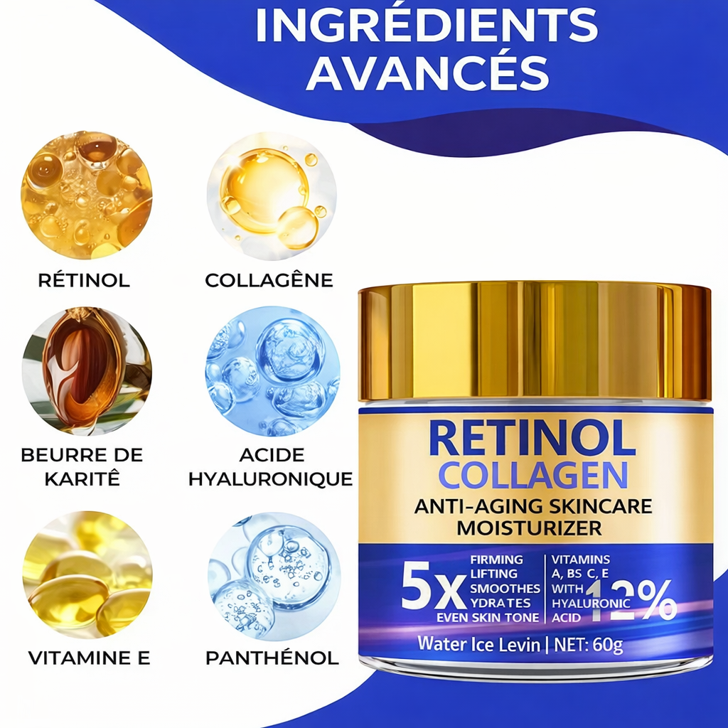 Crème Retinol Collagen – Hydratation anti-âge Intense